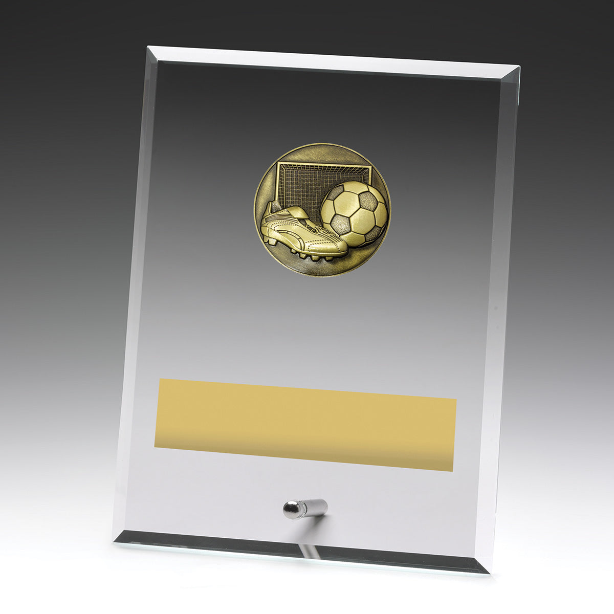 Glass Plaques - Football 200mm