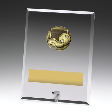 Glass Plaques - Football 200mm