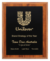 Budget Plaque - Light Walnut 250mm