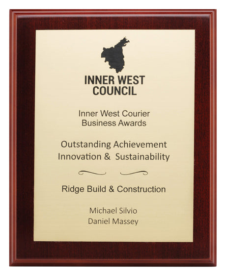Quality Walnut Plaque 250mm