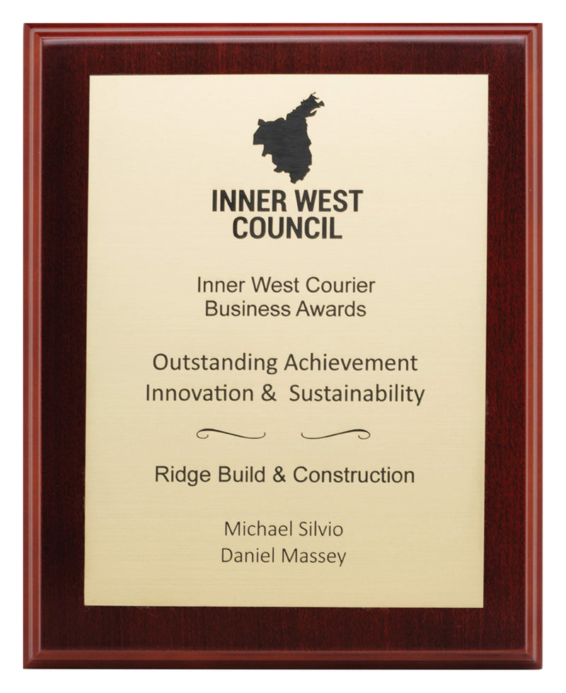 Quality Walnut Plaque 250mm