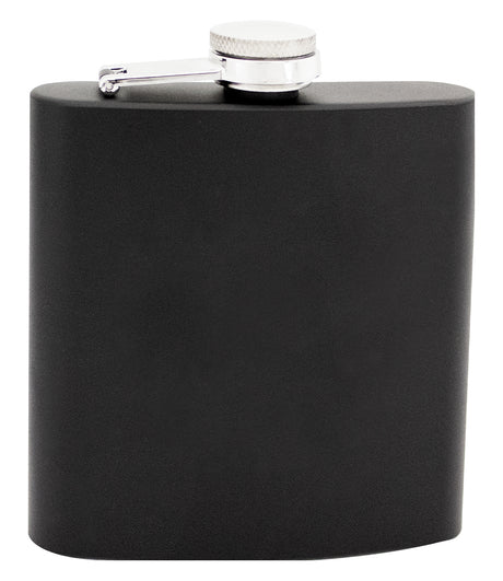 Laserable Matte Black Flask 6oz