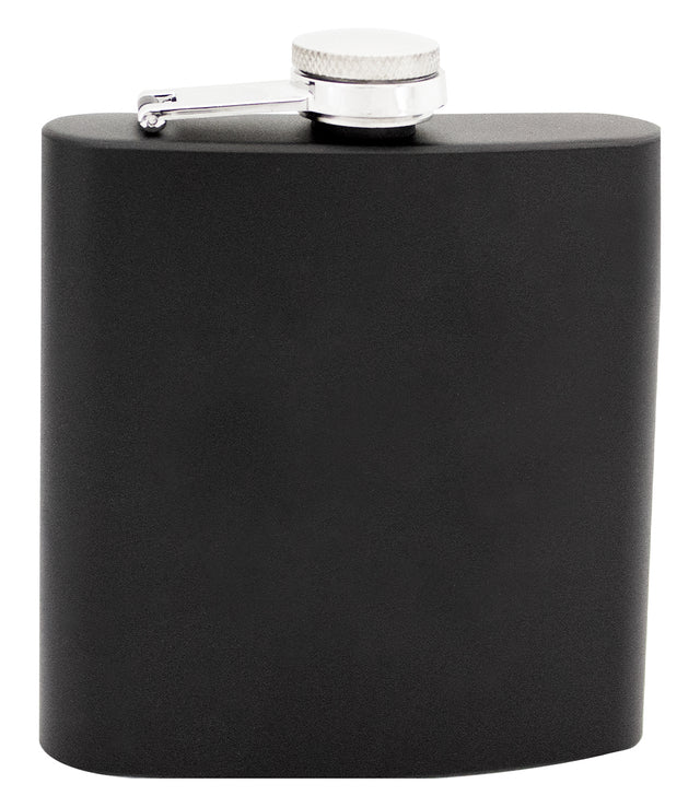 Laserable Matte Black Flask 6oz