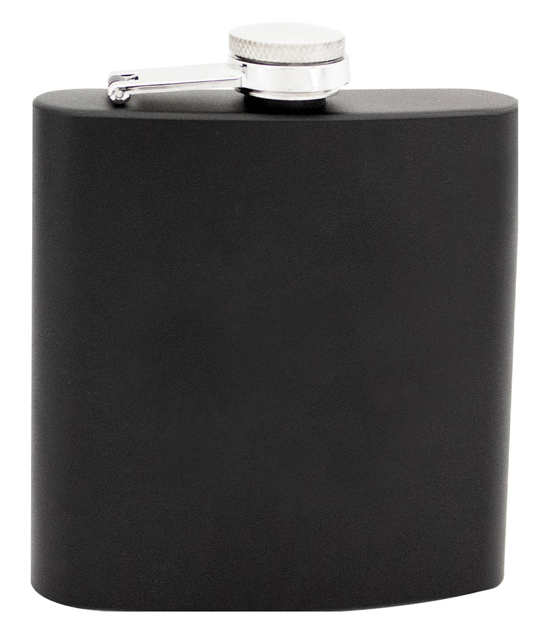 Laserable Matte Black Flask Laserable Matte Black Flask 6oz