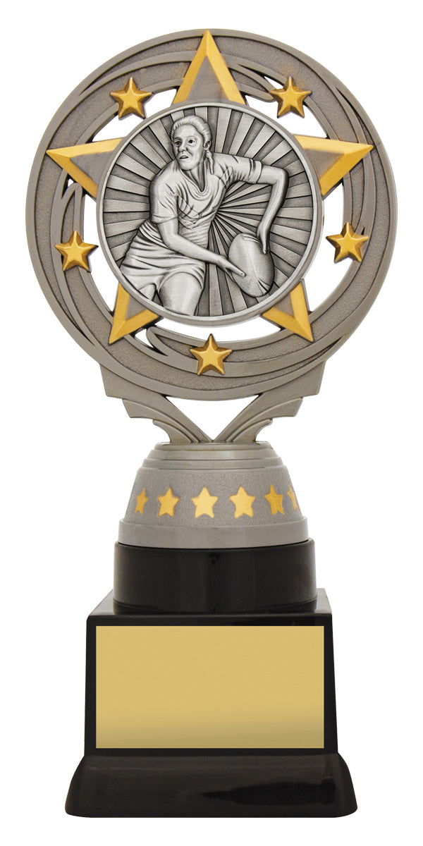 Silver Female Rugby Torch 180mm
