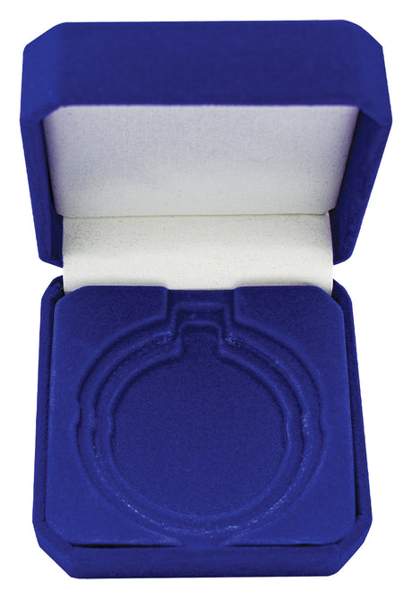 Crown Medal Box Blue 90mm