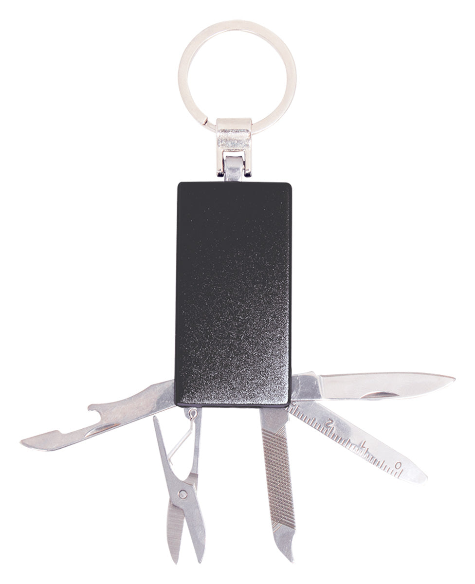 Engravable Keychain with Tools 55mm