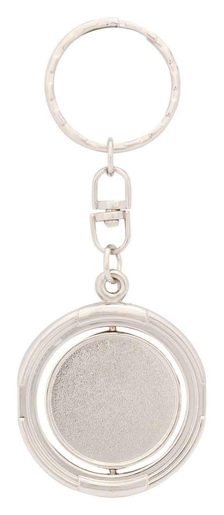 Spinning Silver Keychain 45mm