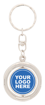 Spinning Silver Keychain 45mm