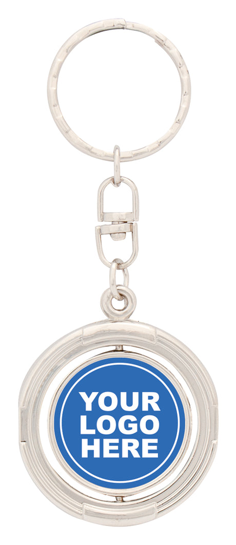 Spinning Silver Keychain 45mm