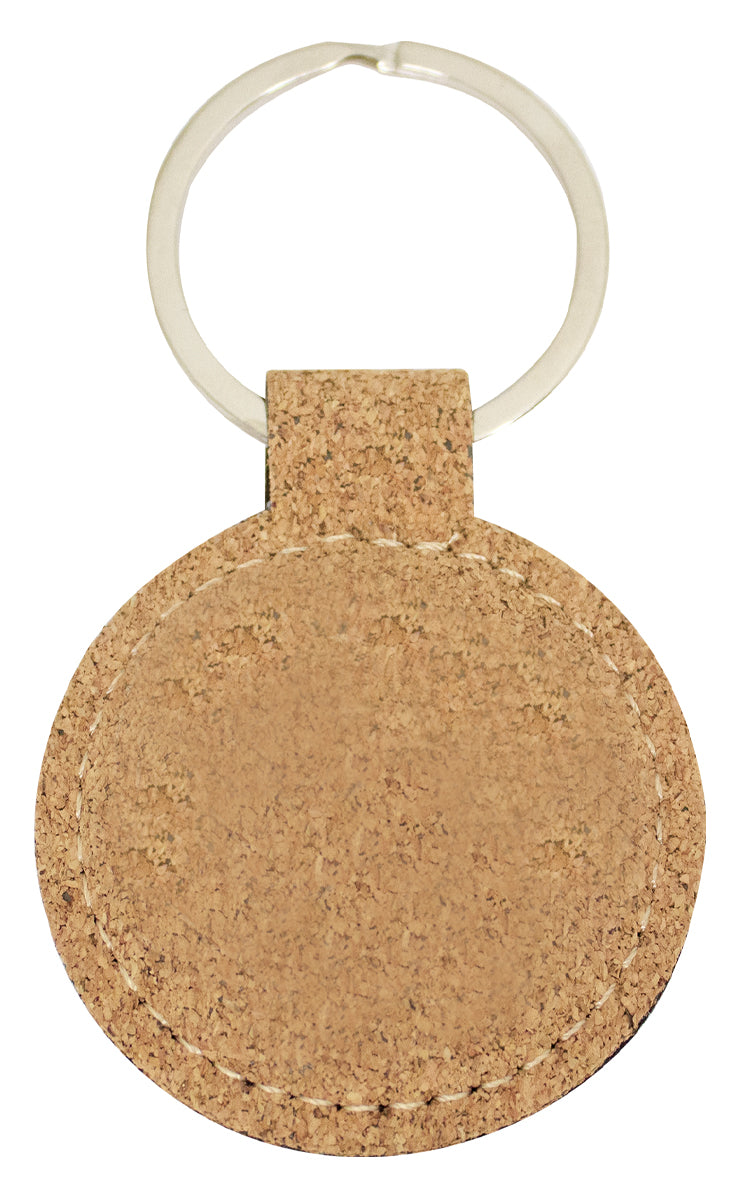 Cork Keychain Laserable Cork Keychain