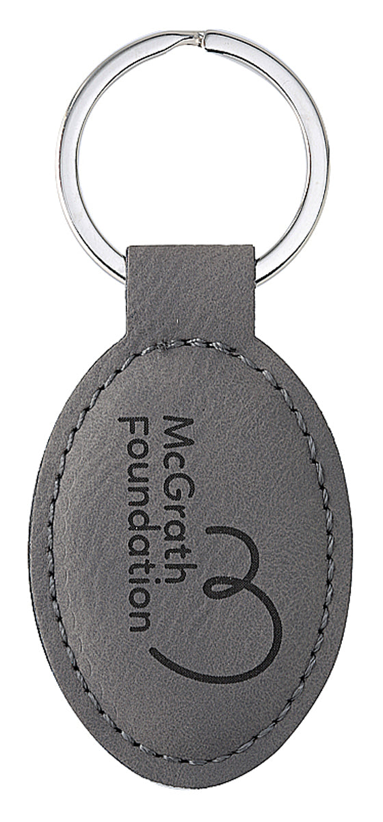 Leatherette Keychain Leatherette Keychain Oval