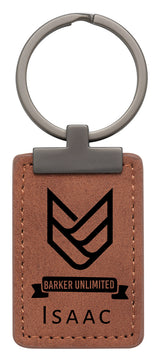 Rawhide Keychain with Metal 50mm