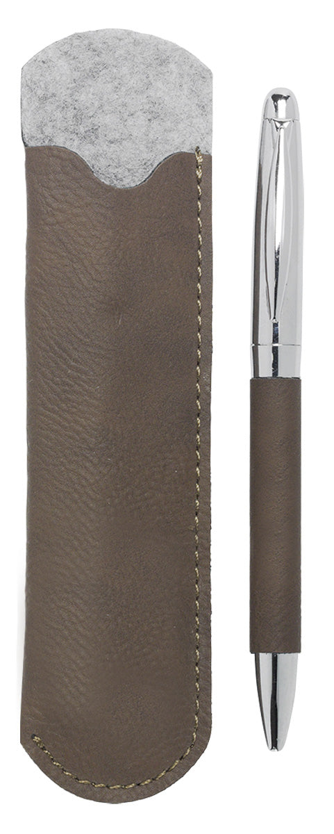 Leatherette Pen Gift Set Leatherette Pen Gift Set - Double