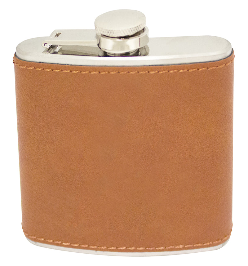 Flask with Rawhide Leatherette Flask with Rawhide Leatherette
