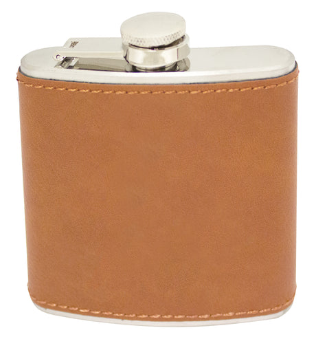 Flask with Rawhide Leatherette 6oz