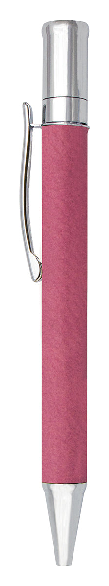 Leatherette Pen - Pink 130mm