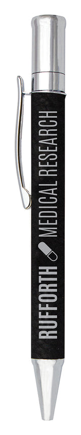 Leatherette Pen - Black 130mm