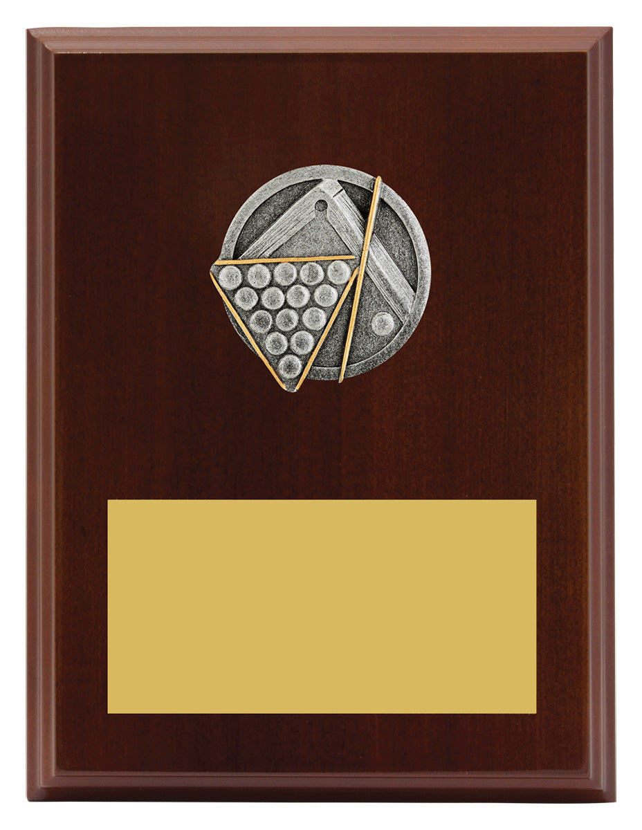 Plaque - Peak Pool / Snooker 200mm