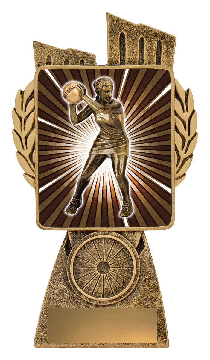 Antique Gold Lynx - Netball Player Netball Player Lynx 150mm