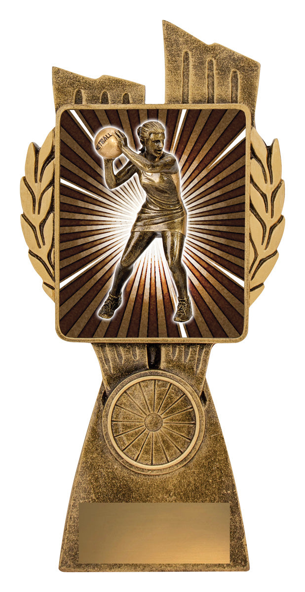 Antique Gold Lynx - Netball Player 175mm
