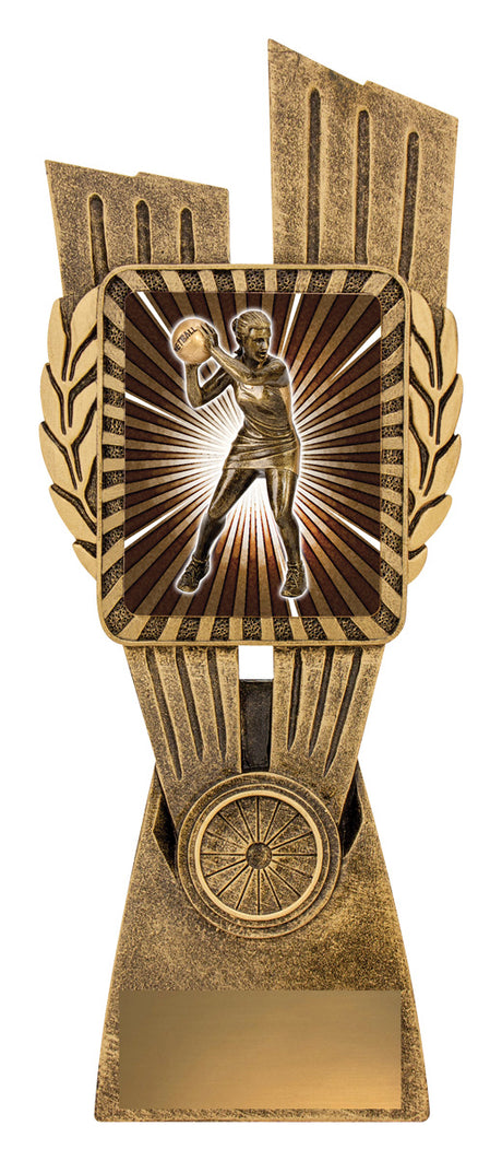 Antique Gold Lynx - Netball Player 245mm