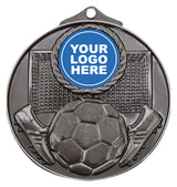 Football Medal 25mm Insert Silver