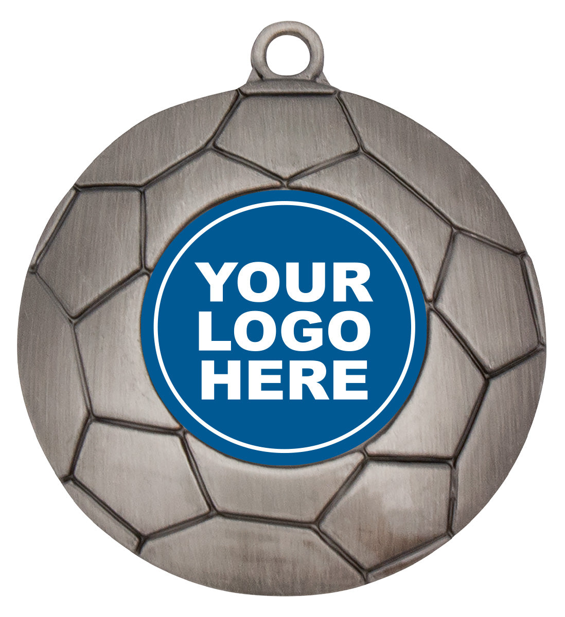 Football Ball Logo Medal Silver