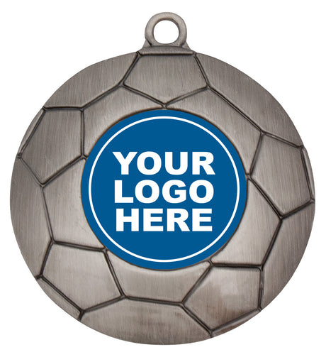 Football Ball Logo Medal Silver