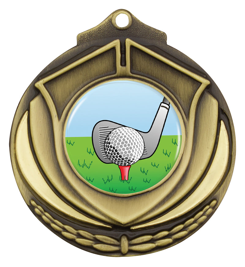 Shield Medal Golf Gold