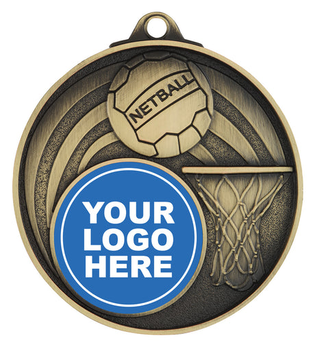 Netball Medal - Insert Option Gold