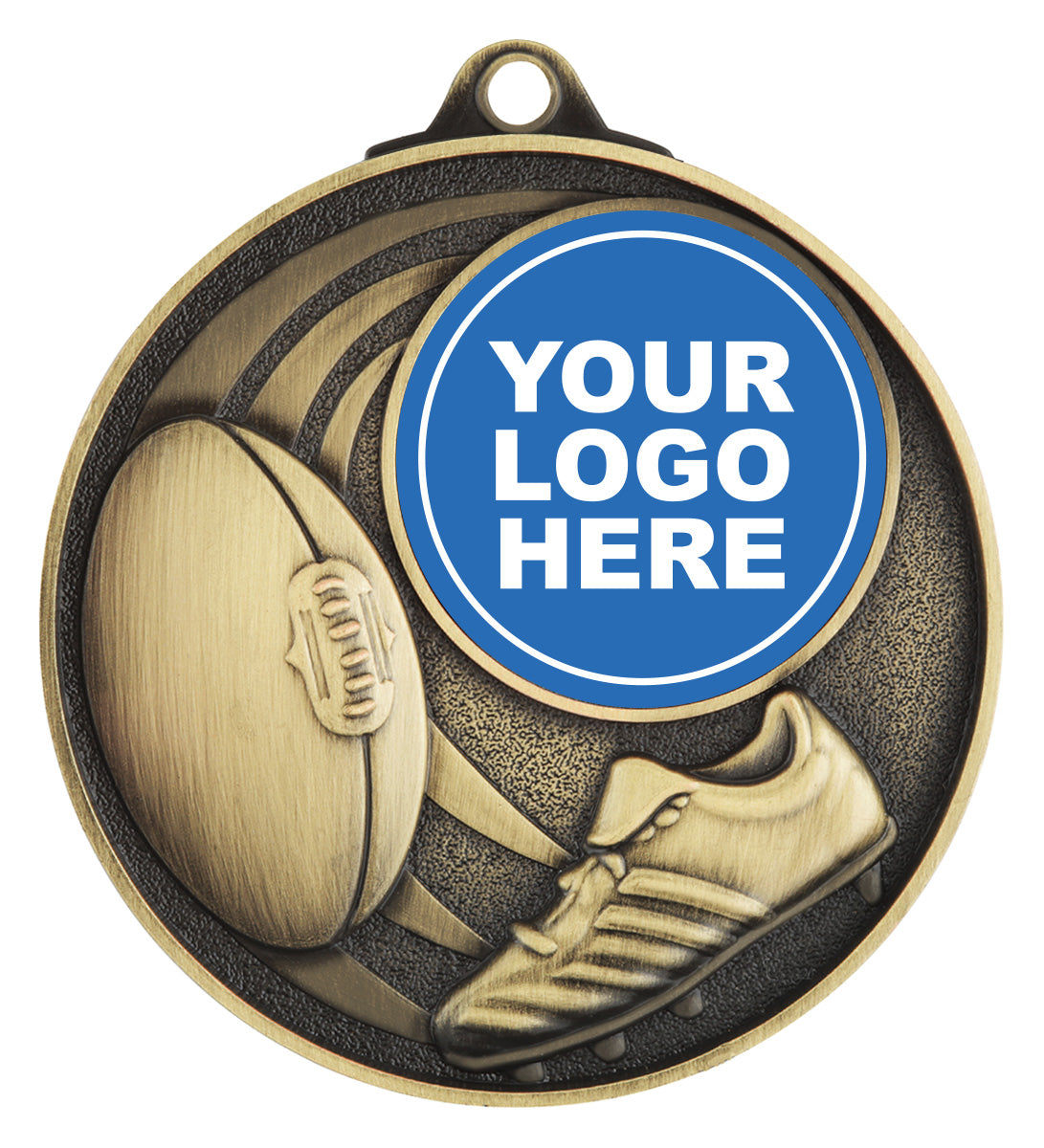 Aussie Rules Medal - Insert Option Gold