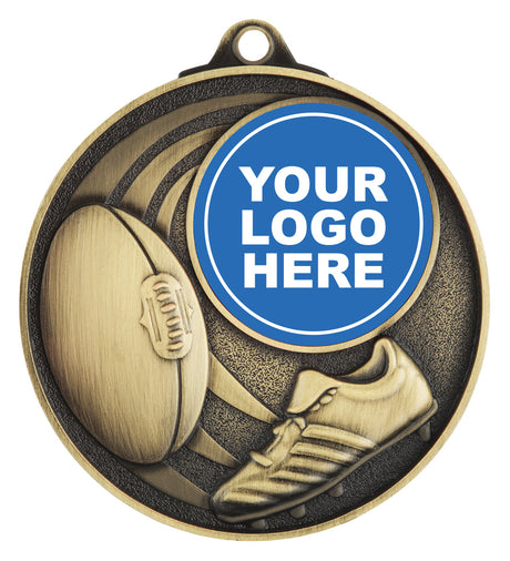 Aussie Rules Medal - Insert Option Gold