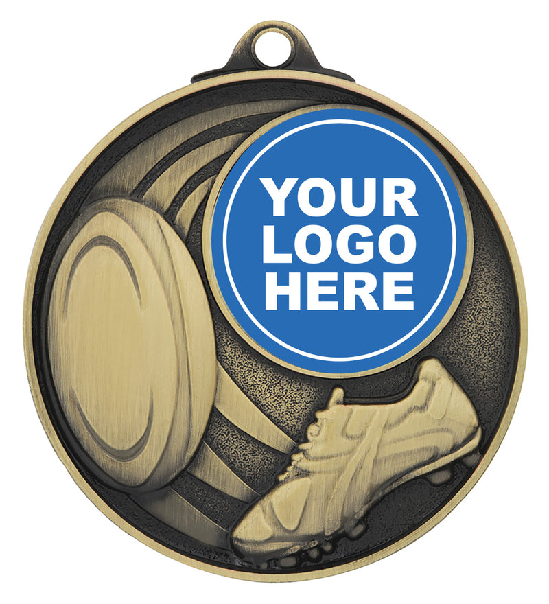 Medal - Insert Option Rugby Medal - Insert Option Gold