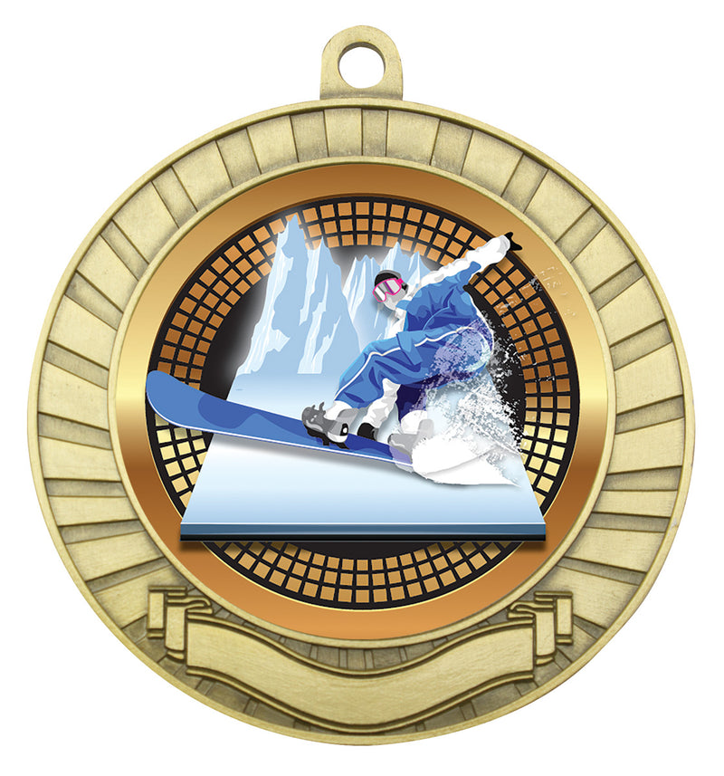 Eco Scroll - Snowboarding Gold