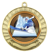 Eco Scroll - Snowboarding Gold