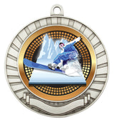 Eco Scroll - Snowboarding Silver