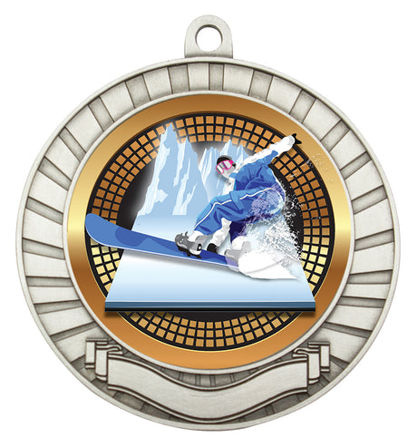 Eco Scroll - Snowboarding Silver