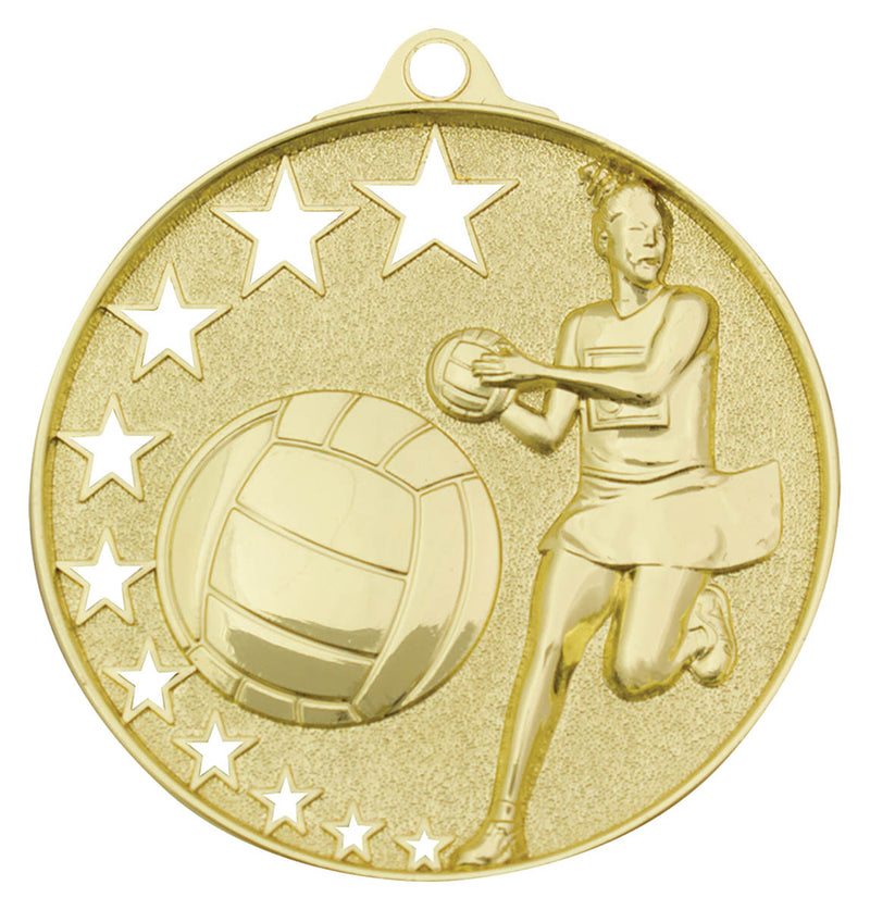 Netball Stars Netball Stars Medal Gold