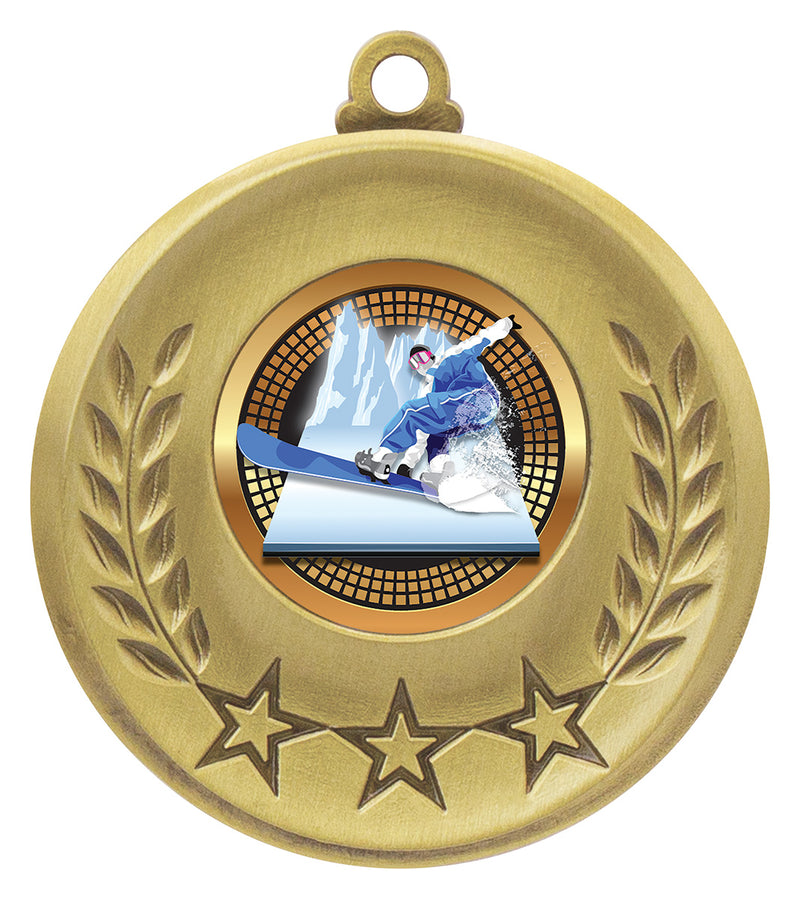 Laurel Medal - Snowboarding Laurel Medal Snowboard Gold