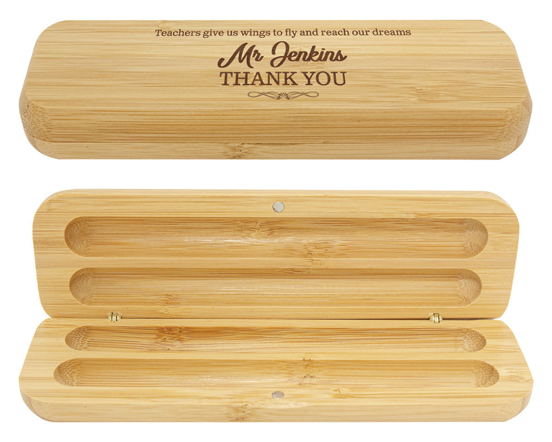 Bamboo Pen Box - Double 170mm