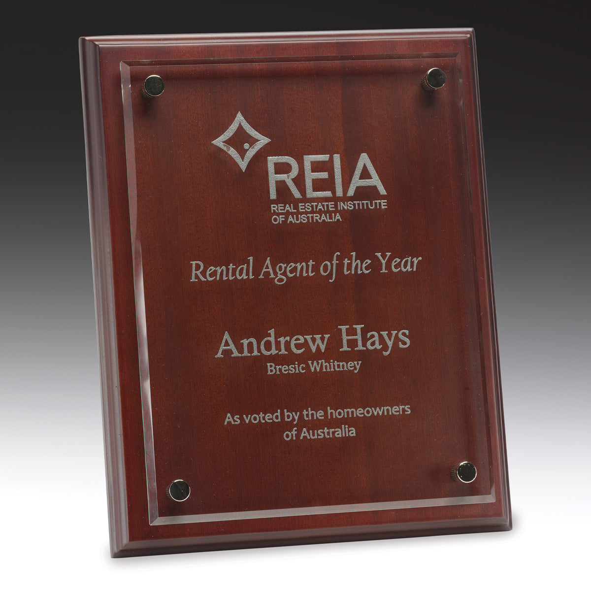 Floating Glass Plaque 200mm