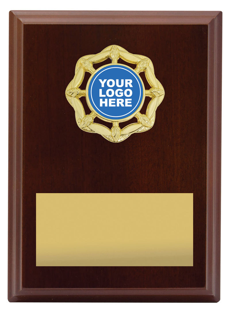 Olive Plaque Walnut Logo Plaque 150mm