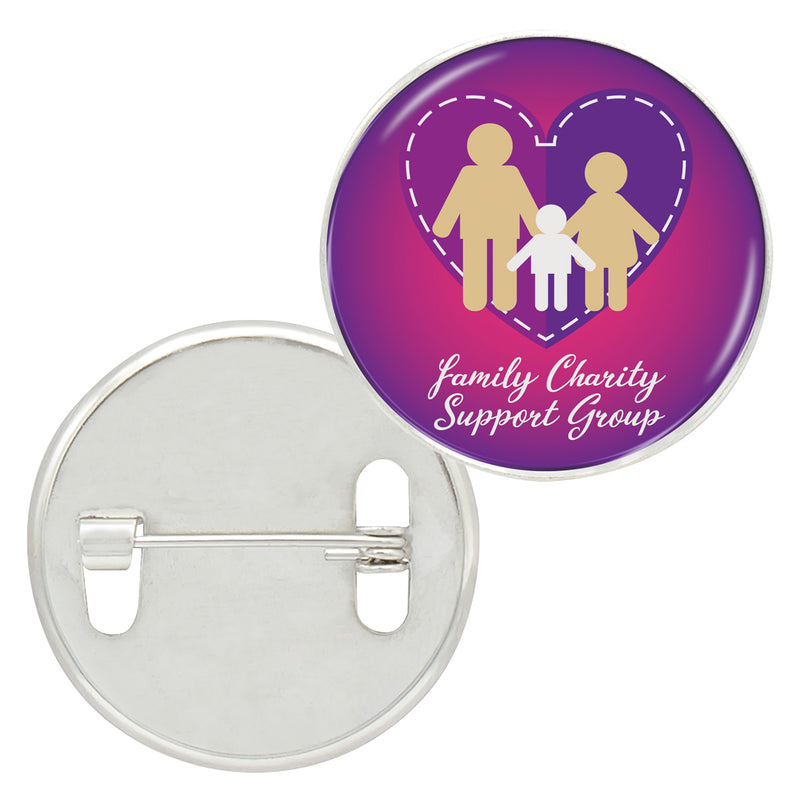 Metal Brooch Silver 27mm