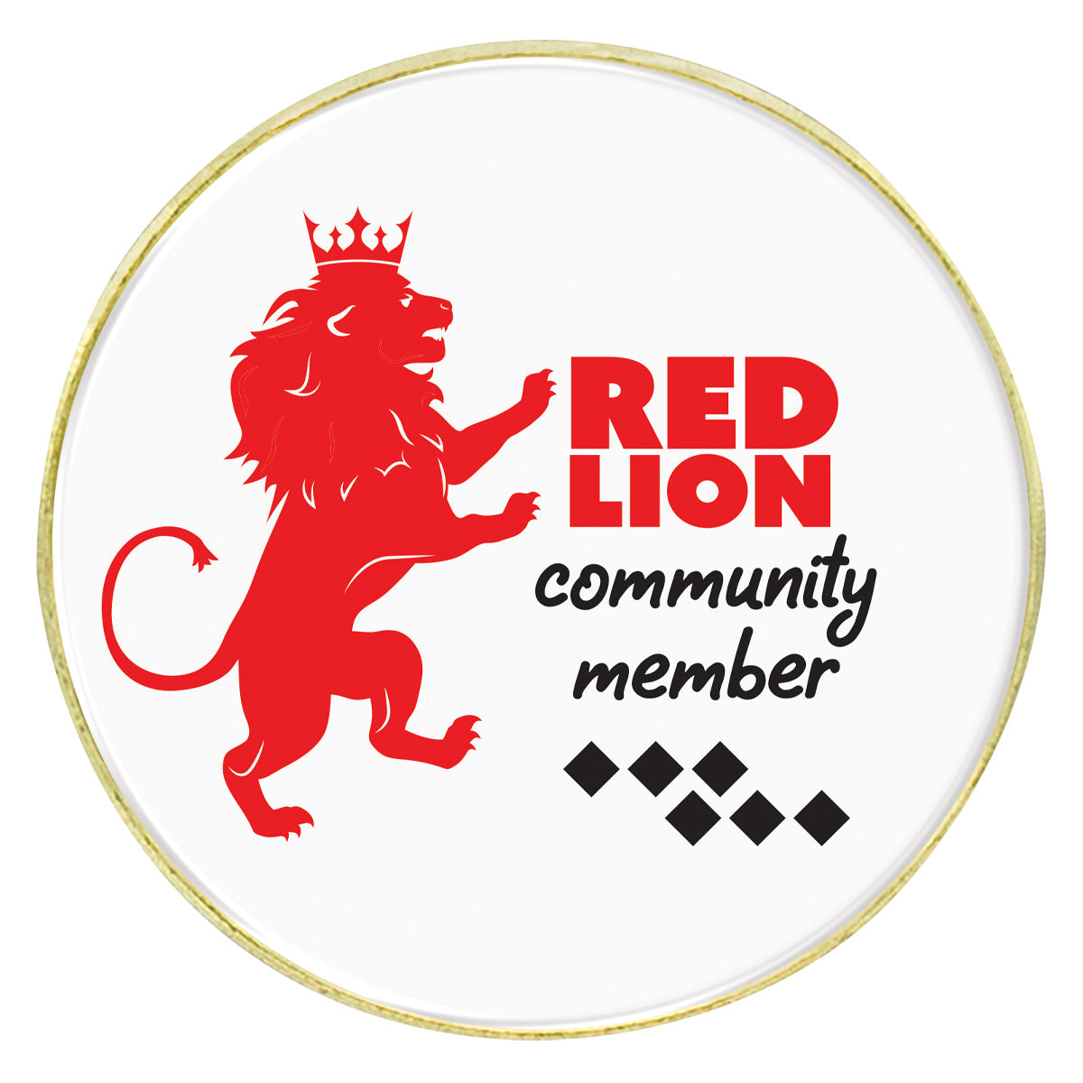 Metal Brooch Gold 27mm