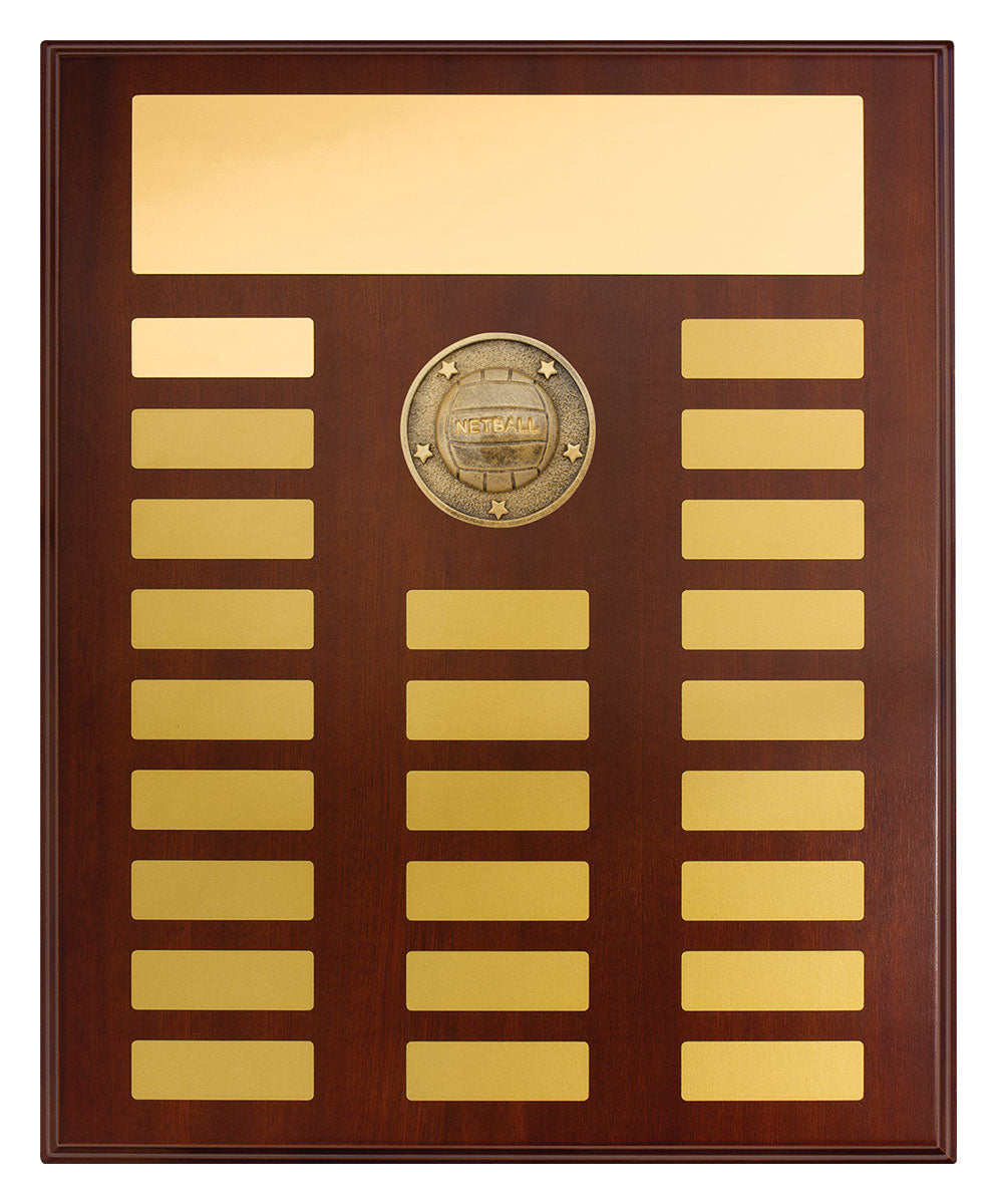 Perpetual Plaque - Netball 380mm