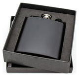 Laserable Matte Black Flask 6oz