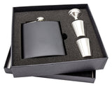 Laserable Matte Black Flask 6oz