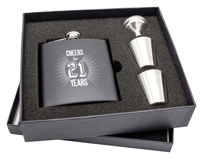Laserable Matte Black Flask Laserable Matte Black Flask 6oz