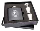 Laserable Matte Black Flask 6oz